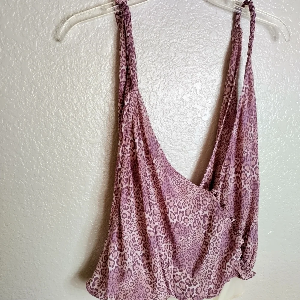 Free People intimately Animal Print Bodysuit sz M